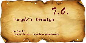 Tenyér Orsolya névjegykártya